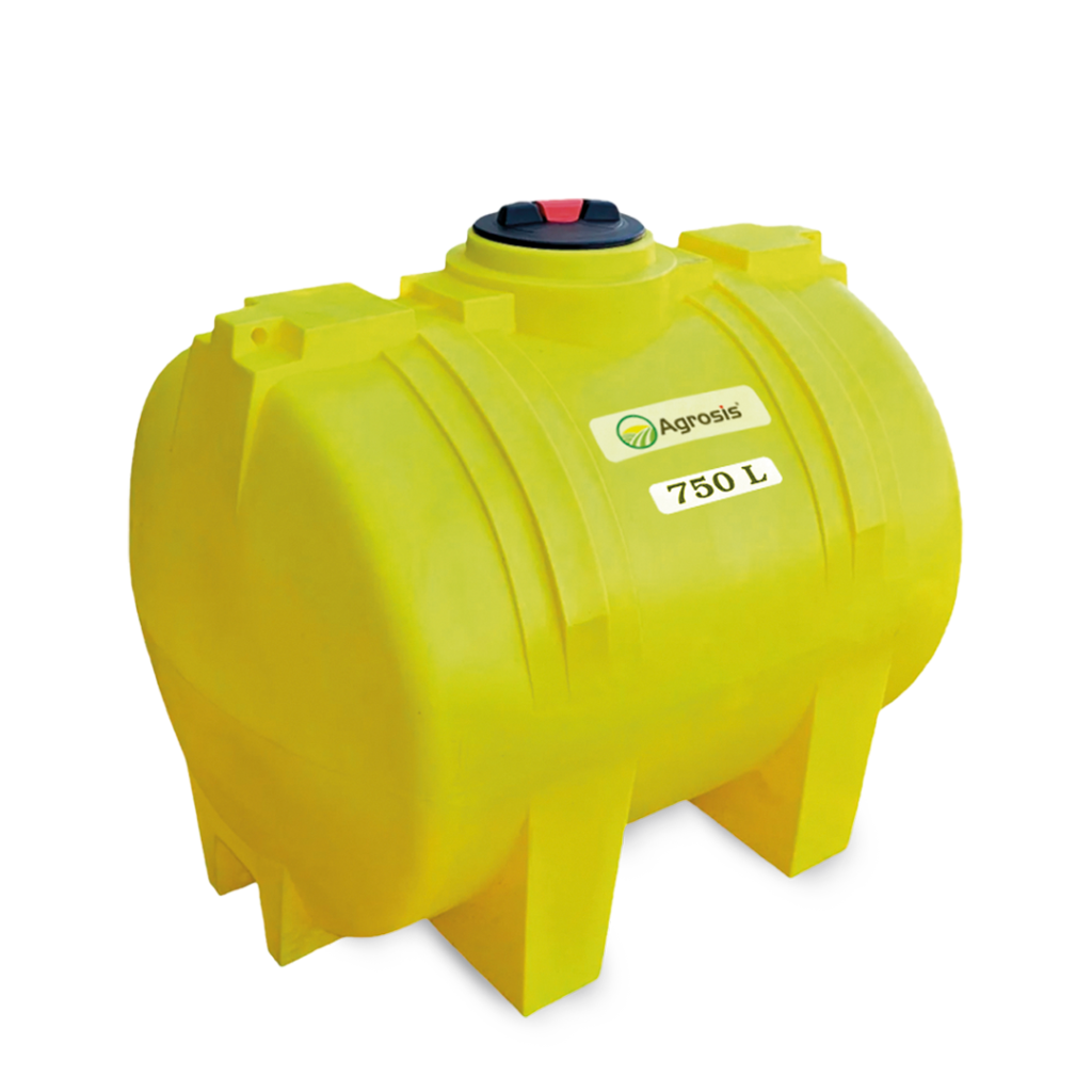 TANQUE HORIZONTAL BASE PLASTICA 750 LITROS